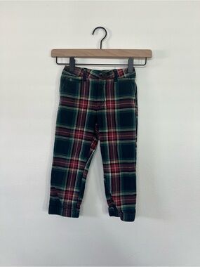 GAP 3T Preppy Plaid Pants in Navy, Green, Red 100% Cotton